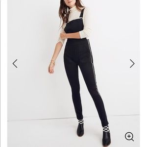 Madewell Overalls Black Frost with Stripe Piping S